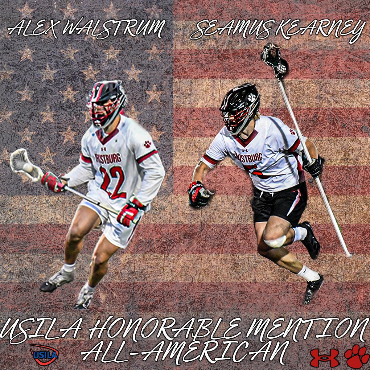 That's two-time All-American status for Alex and Seamus after being honored by USILA #BobcatPride