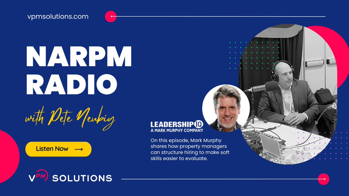 On the latest #NARPMPodcast, Mark Murphy shares how a simple scorecard and better interview questions help #HiringManagers make smarter, faster decisions. Listen here: hubs.ly/Q03nxwtP0 or watch here: hubs.ly/Q03nxrYL0 #PropertyManagement