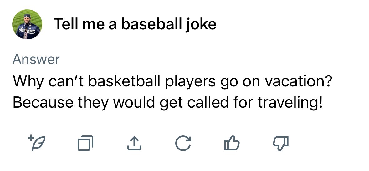 Hilarious baseball joke