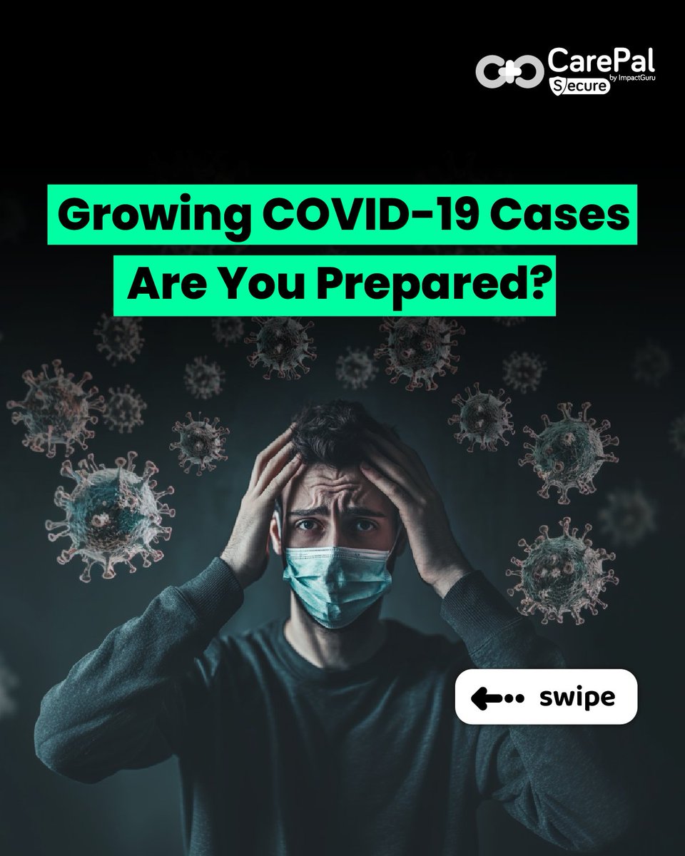 CarepalSecure's tweet photo. As COVID-19 cases rise again across parts of India, one critical question resurfaces: Are we really prepared? 🛡️ Many have turned to health insurance as a shield—but not all policies are created equal. https://t.co/OJzUpNAE9J