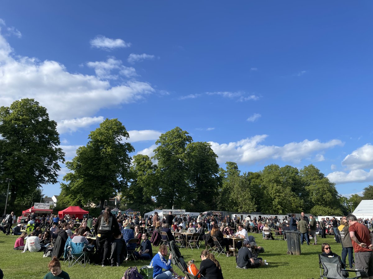Want to make the most of this afternoon's beautiful sunshine? Then come along to the 2025 Cambridge Beer Festival on Jesus Green! Buy your ticket at the entrance, children go free and there are special drink tokens for designated drivers. Doors open at 5pm #cbf2025