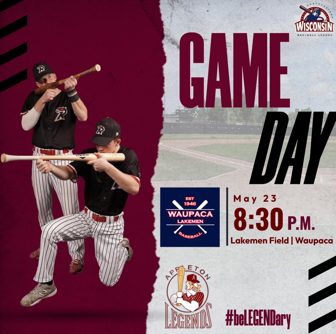 AppletonLegends's tweet image. WE ARE BACK!!!
Battle On the Chain

🆚 @waupacalakemen 
🕣 8:30 PM
📍 Lakemen Field, Waupaca

#beLEGENDary