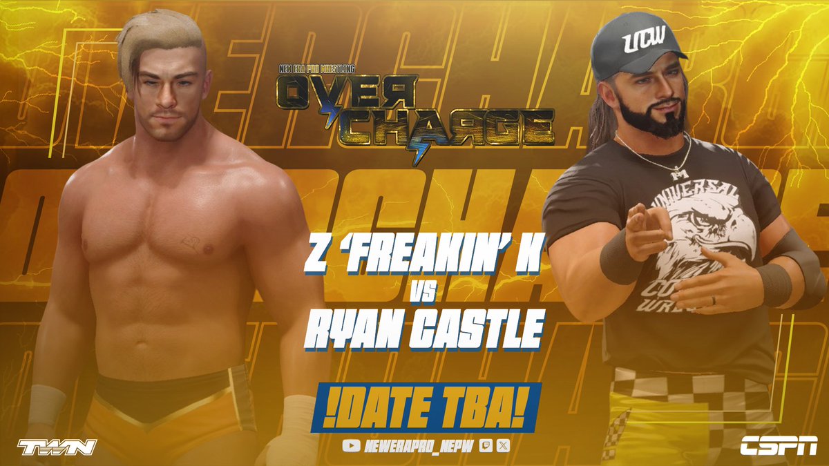 New Era Pro Wrestling! (@newerapro_nepw) on Twitter photo We kick off the show with <a href="/ZFreakinK/">The Greatest of All Time Ever?</a> going one on one against <a href="/RyanCastle2K/">"The Omega" Ryan Castle</a>! We kick off the show with <a href="/ZFreakinK/">The Greatest of All Time Ever?</a> going one on one against <a href="/RyanCastle2K/">"The Omega" Ryan Castle</a>!