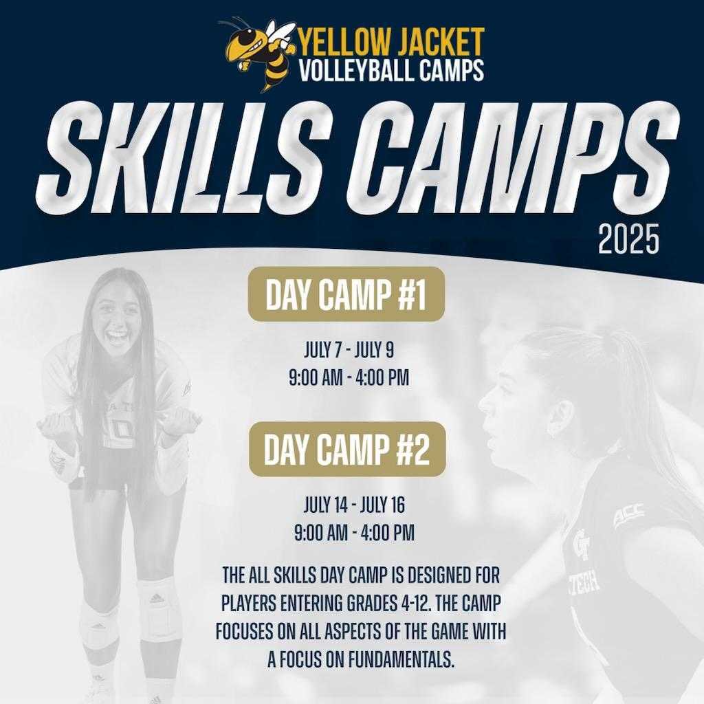 Join the Jackets for a litle bit of fine tuning this summer!

🔗 | buzz.gt/VBCamps25

#StingEm × #PointTech 🐝