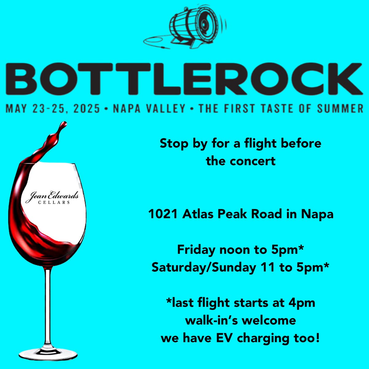 #BottleRock #JeanEdwardsCellars stop by and taste our new wine “Midnite Rider”. A portion of the sales are donated to the ABB Museum.  #AllmanBrothersBand #TheBigHouseMuseum