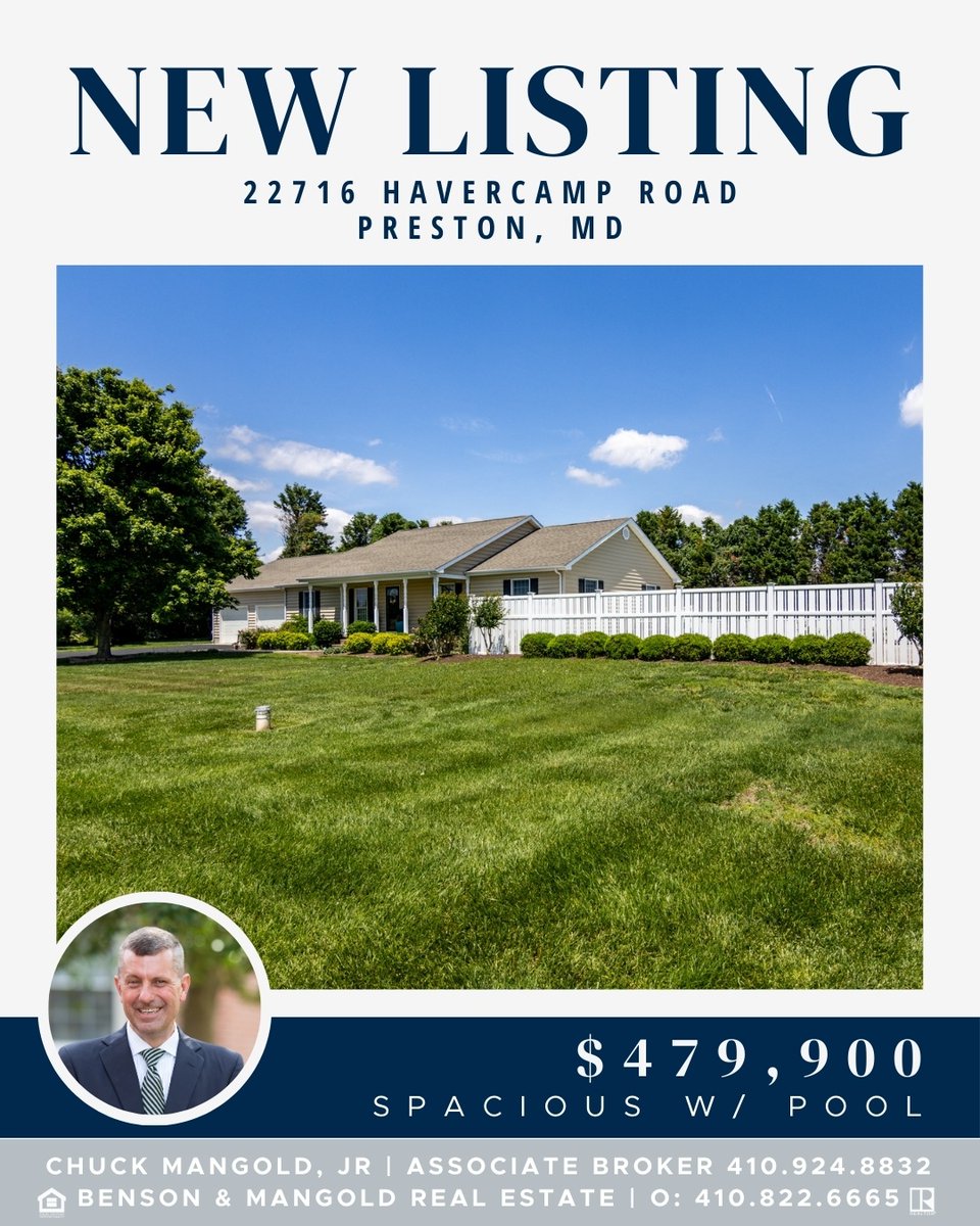 chuckmangold's tweet photo. Listed for $479,900
22716 Havercamp Rd, Preston, MD 21655

View more at https://t.co/PDPo7yLH8f

Chuck Mangold, Jr. | 410.924.8832
Associate Broker
Benson &amp; Mangold Real Estate
Office. 410.822.6665
31 Goldsborough Street
Easton, MD 21601
https://t.co/0EYGUpxVRO https://t.co/etvFaLEp5q