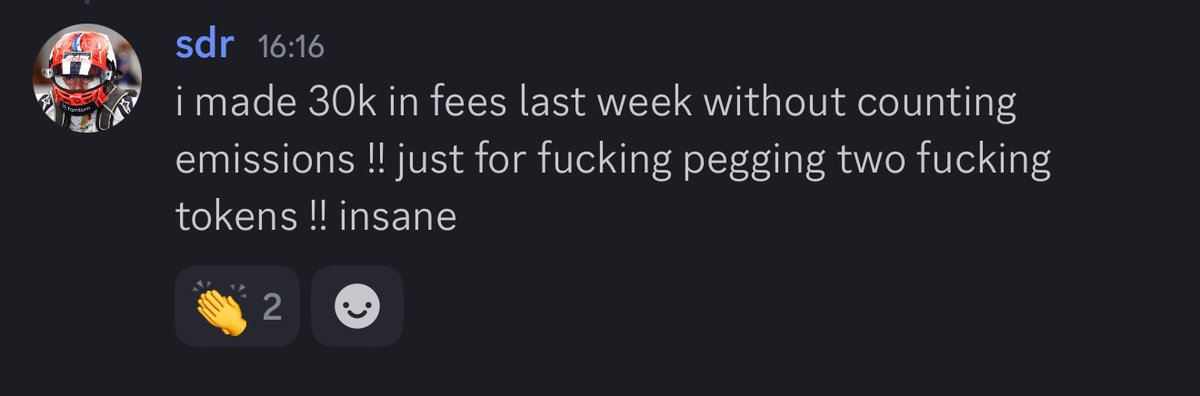 Yesterday, the most tradable DEX on $S did 100 million of volume and $200,000 in fees. 

Solidly did 20 million of volume and  $40,000 in fees...

But the TVL of $shadow is 80 million and solidly’s TVL 1 million.