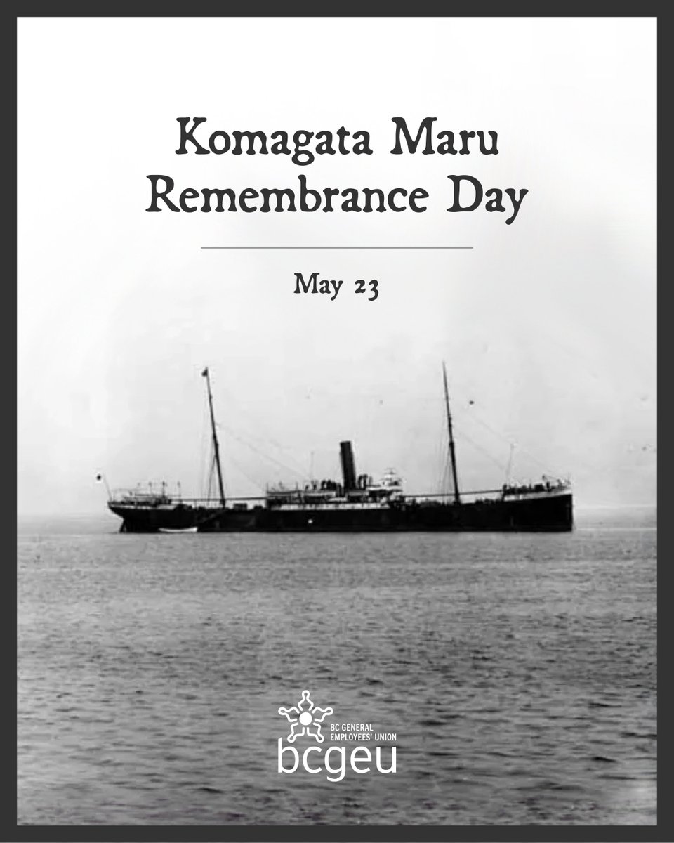 bcgeu's tweet image. Today we mark the 111th anniversary of the Komagata Maru’s arrival in Vancouver in 1914—an event that remains a powerful reminder of the barriers many immigrants faced in their pursuit of a better life.
The 376 passengers aboard the ship mostly Sikhs, Muslims, and Hindus from…