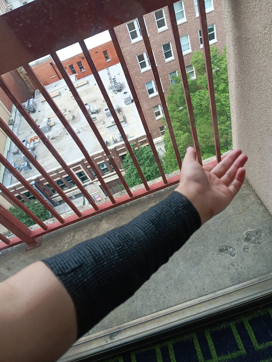 Day 2 in Atlanta and already bandaged up 😔✌️