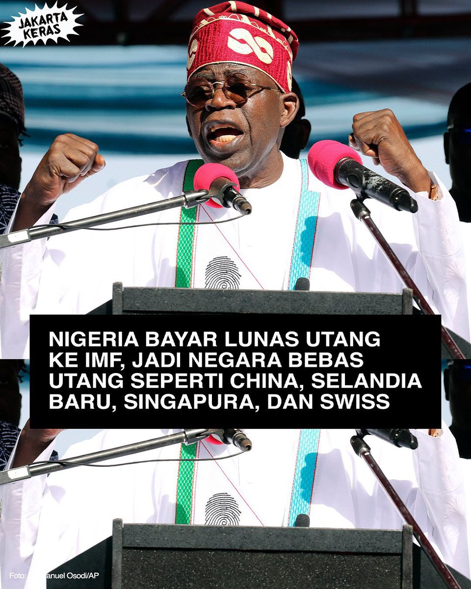 NEWS‼️ Nigeria, negara dengan 200 juta penduduk, akhirnya BEBAS hutang dari IMF!

Lepas dari cicilan &amp; tekanan kebijakan. Tapi… apa sih sebenernya IMF itu?
gimana kabarnya hutang IMF Indonesia? 🇮🇩