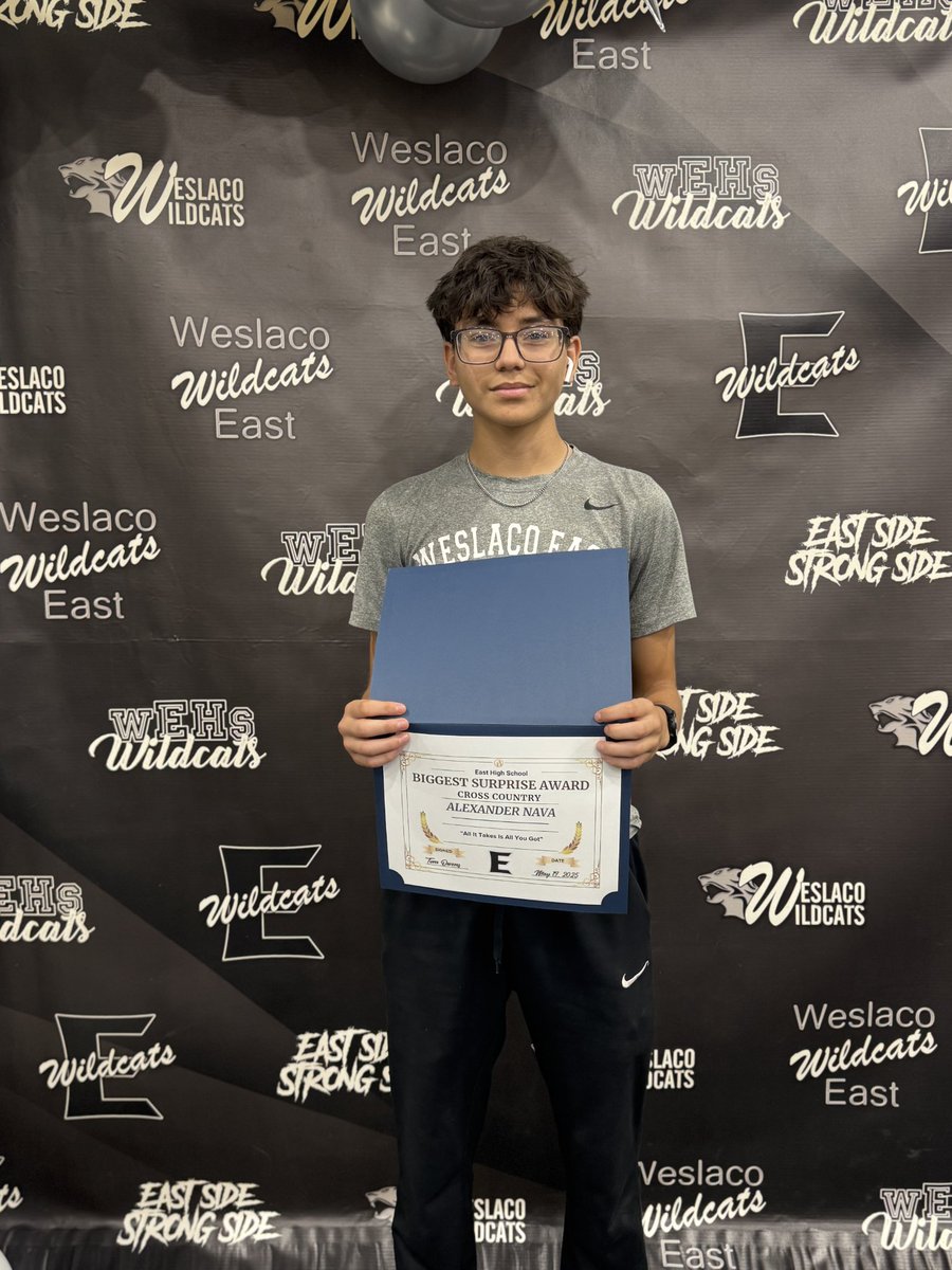 Alexander Nava wins the 2024-2025 "Biggest Surprise" award for Boys Country at Weslaco East HS!