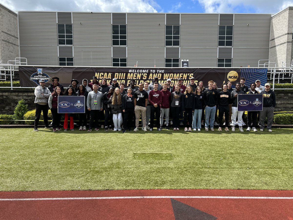 SCAC (@scac_sports) on Twitter photo Massive #SCAC presence at the 2025 <a href="/NCAADIII/">NCAA Division III</a> Outdoor Track and Field Championships in Geneva, Ohio. Good luck to all our student-athletes competing this weekend! #SCACpride #SCACmtrack #SCACwtrack Massive #SCAC presence at the 2025 <a href="/NCAADIII/">NCAA Division III</a> Outdoor Track and Field Championships in Geneva, Ohio. Good luck to all our student-athletes competing this weekend! #SCACpride #SCACmtrack #SCACwtrack