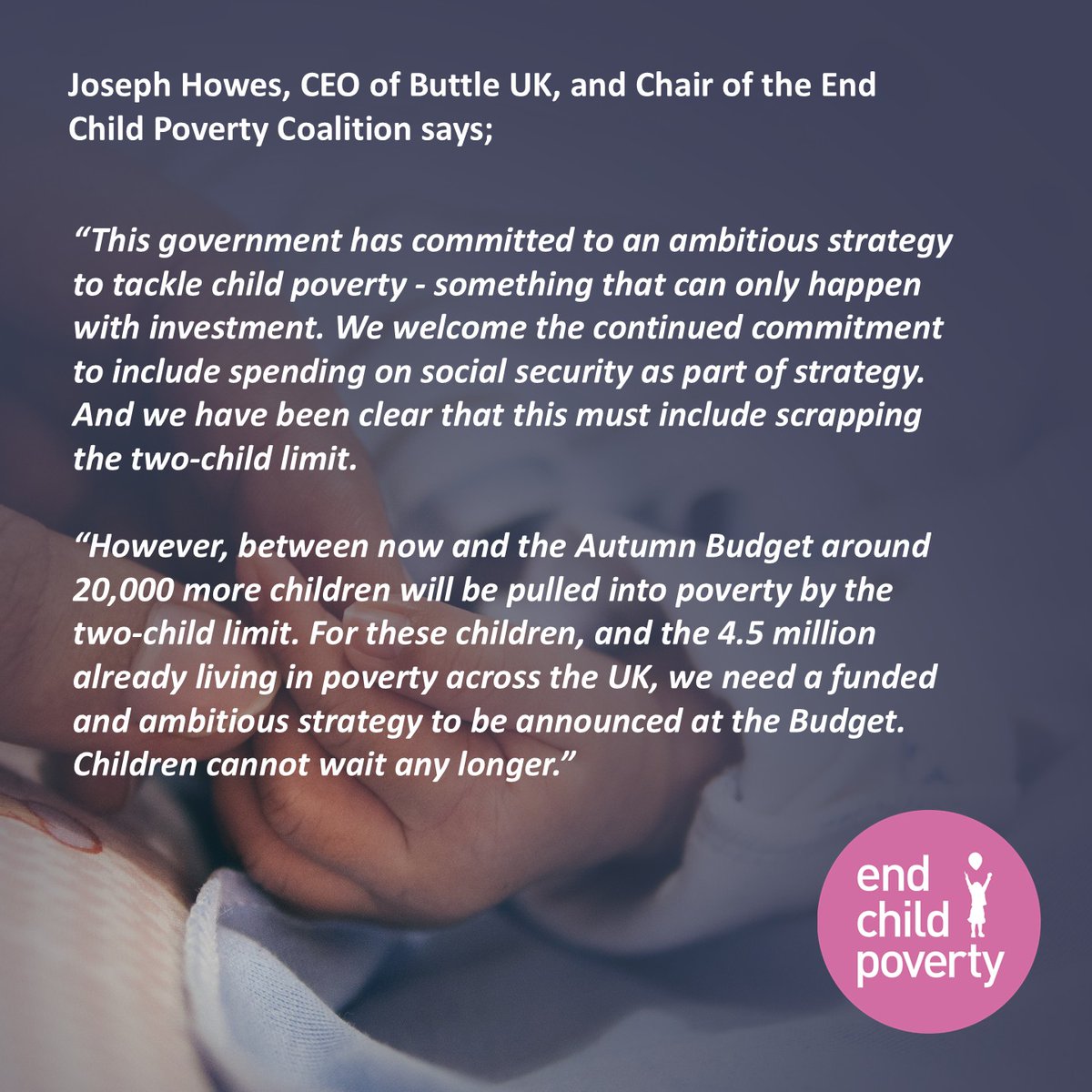 End Child Poverty (@endchildpoverty) on Twitter photo We understand from this article from <a href="/PippaCrerar/">Pippa Crerar</a> that there will be a delay to the publication of the much anticipated Child Poverty Strategy.
theguardian.com/society/2025/m…
Here is our response 👇 We understand from this article from <a href="/PippaCrerar/">Pippa Crerar</a> that there will be a delay to the publication of the much anticipated Child Poverty Strategy.
theguardian.com/society/2025/m…
Here is our response 👇