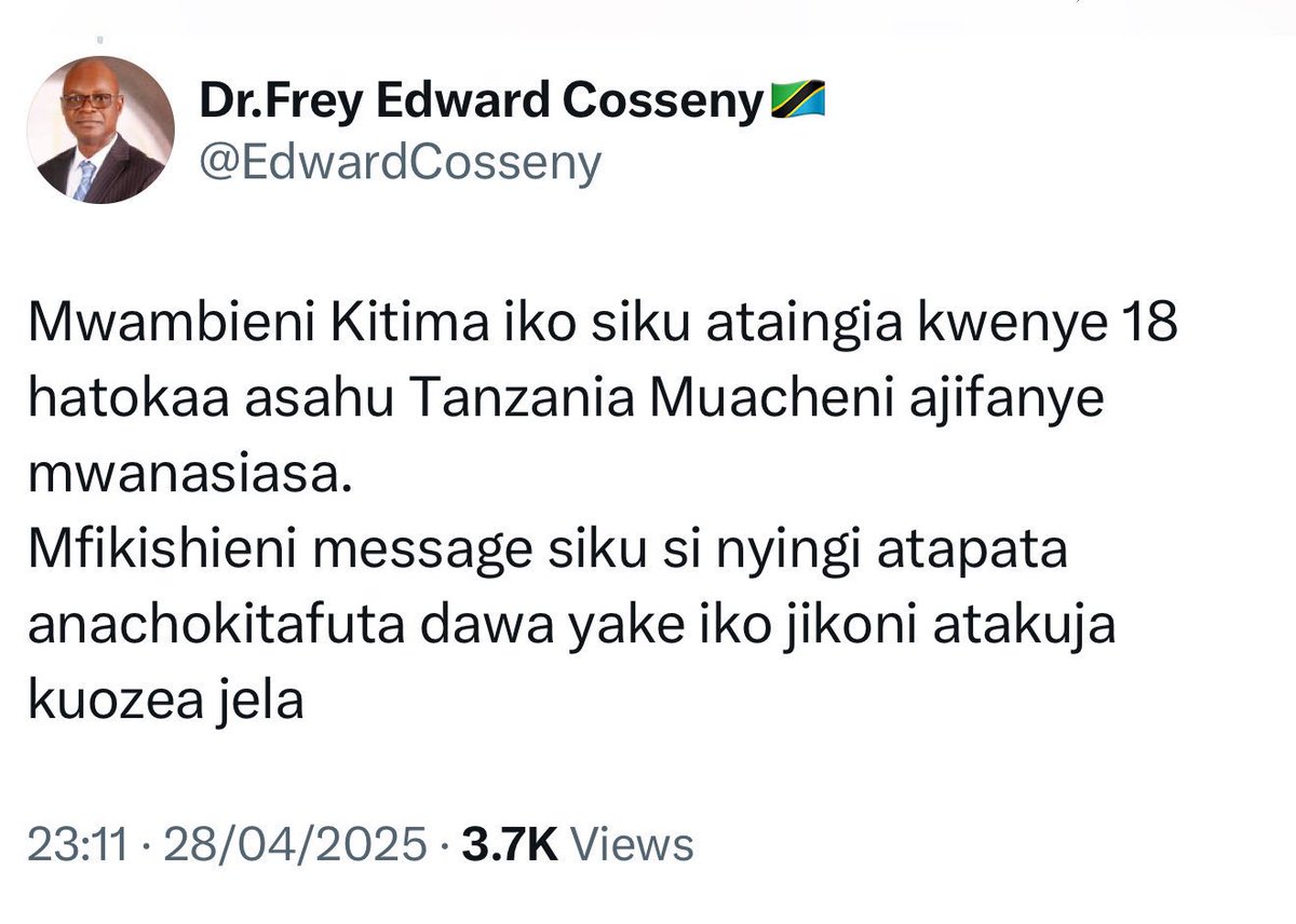 lifeofmshaba's tweet photo. Huyu mjinga aliriport tu polisi wakamwachia 

Yeye ndiye anahusika na haya mambo , Samia aliingilia kati kwa kusema Father Kitima ameyataka mwenyewe

Natoa raia kwa Wajumbe wa BAKWATA chochote mlicho record na kufanya sio ya tukio la Father Kitima watu wema wametuambia ndani ya Mfumo

Siku ya Tukio Mjumbe wa BAKWATA alikuwa anatuma taarifa serikalini na akaambiwa amtuhumu Father kitima kwamba anajaribu kufanya mapinduzi ya Serikali 

Kisha baadaye akashambuliwa, Serikali
Mmeficha hii taarifa   , kwa nini mlipandikiza watu kwa kivuli cha BAKWATA ?

Kumbe ndio maana mlianza kusema alikwenda kupata kinywaji sababu toka mchana mlikuwa na hasira na mjadala uliofanyika hapo kwenye mkutano , baada ya mapandikizi yenu ku fail mkampiga father kitima 

Mafwele umesikika mara kadhaa ukiambia askari kwamba shambulio
La Father Kitima ni la kisiasa !!! Kivipi na nani?