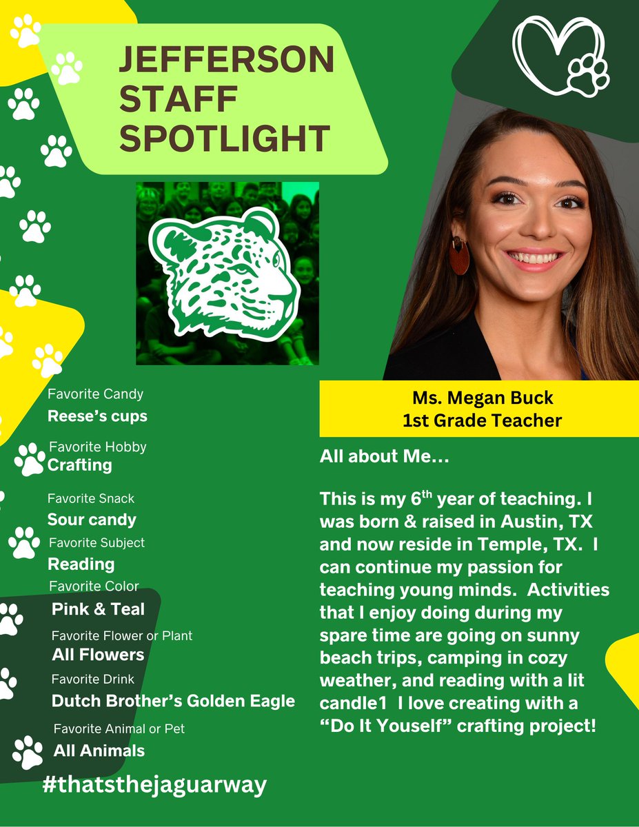JeffersonTISD (@jeffersontisd) on Twitter photo We can't let this week go by without doing our JES Spotlight! Coming up is Ms. Buck, 1st Grade teacher!!!! She is simply AMAZING!! Thank you for all you do! <a href="/TempleISD/">Temple ISD</a> <a href="/JeffersonTISD/">JeffersonTISD</a> <a href="/OttTempleISD/">Bobby Ott</a> We can't let this week go by without doing our JES Spotlight! Coming up is Ms. Buck, 1st Grade teacher!!!! She is simply AMAZING!! Thank you for all you do! <a href="/TempleISD/">Temple ISD</a> <a href="/JeffersonTISD/">JeffersonTISD</a> <a href="/OttTempleISD/">Bobby Ott</a>