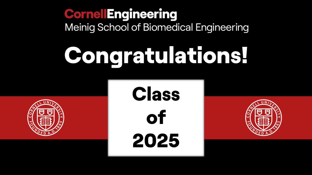 Cornell BME (@cornellbme) on Twitter photo Excited to celebrate our amazing and inspiring <a href="/Cornell/">Cornell University</a> <a href="/CornellEng/">Cornell Engineering</a> <a href="/CornellBME/">Cornell BME</a> graduates with their loved ones this weekend! Visit our event microsite for details and more information on #commencement2025: engineering.cornell.edu/bme/commenceme… Excited to celebrate our amazing and inspiring <a href="/Cornell/">Cornell University</a> <a href="/CornellEng/">Cornell Engineering</a> <a href="/CornellBME/">Cornell BME</a> graduates with their loved ones this weekend! Visit our event microsite for details and more information on #commencement2025: engineering.cornell.edu/bme/commenceme…