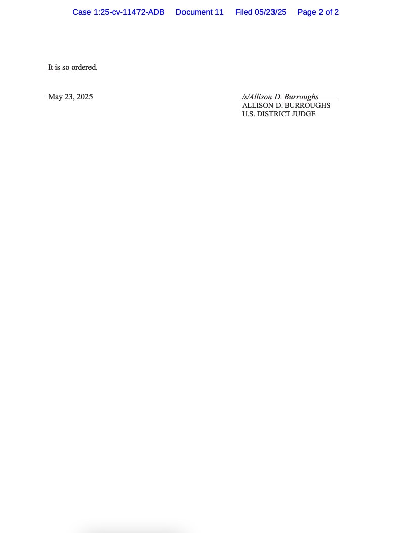 Nico Perrino (@nicoperrino) on Twitter photo BREAKING: Judge quickly grants temporary restraining order in <a href="/Harvard/">Harvard University</a> case involving its international student program. BREAKING: Judge quickly grants temporary restraining order in <a href="/Harvard/">Harvard University</a> case involving its international student program.