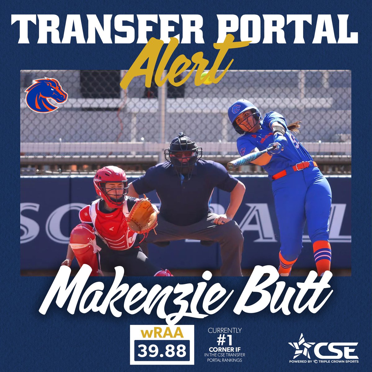 CSE Softball (@csevalsoftball) on Twitter photo The #1 corner IF in the CSE Transfer Portal Rankings is Mountain West Freshman of the Year Makenzie Butt! Makenzie posted a .363 BA with 77 RBI and 22 home runs in her freshman season.
Check out more rankings below!
app.cseval.com/transfer-porta…
<a href="/Makenzie_2024/">Makenzie_Butt_#98</a> The #1 corner IF in the CSE Transfer Portal Rankings is Mountain West Freshman of the Year Makenzie Butt! Makenzie posted a .363 BA with 77 RBI and 22 home runs in her freshman season.
Check out more rankings below!
app.cseval.com/transfer-porta…
<a href="/Makenzie_2024/">Makenzie_Butt_#98</a>