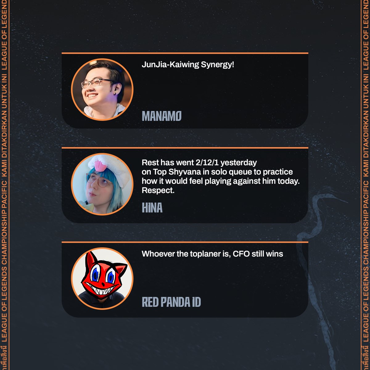 10 out of 10 for JunJia!

#LoLPacific