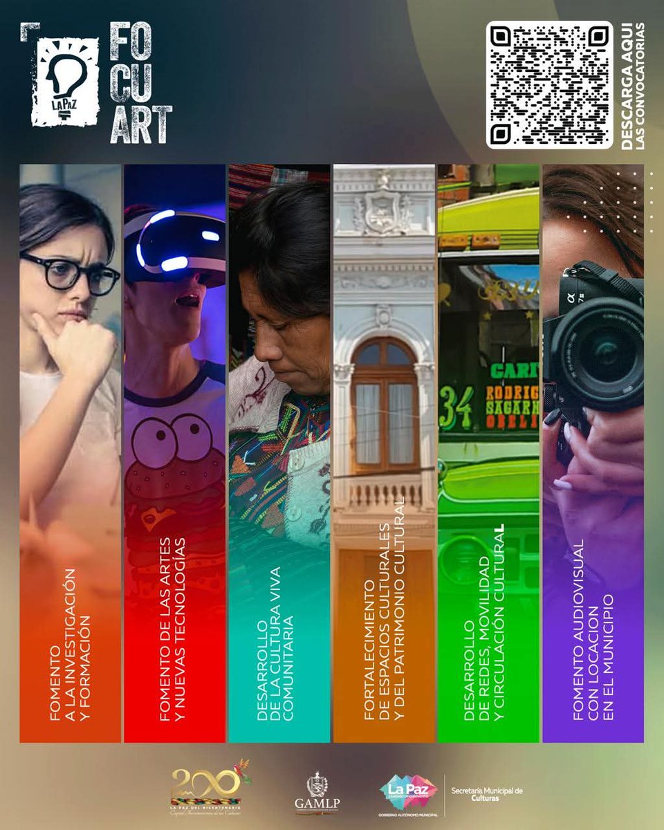 🫵 ¡CONVOCATORIAS FOCUART 2025! 
Este fondo de las culturas y las artes, otorga montos económicos para impulsar proyectos artísticos culturales.
Descarga las convocatorias y participa: drive.google.com/drive/folders/…

#SecretaríaMunicipalDeCulturas #Convocatoria #FOCUART2025 #LaPaz