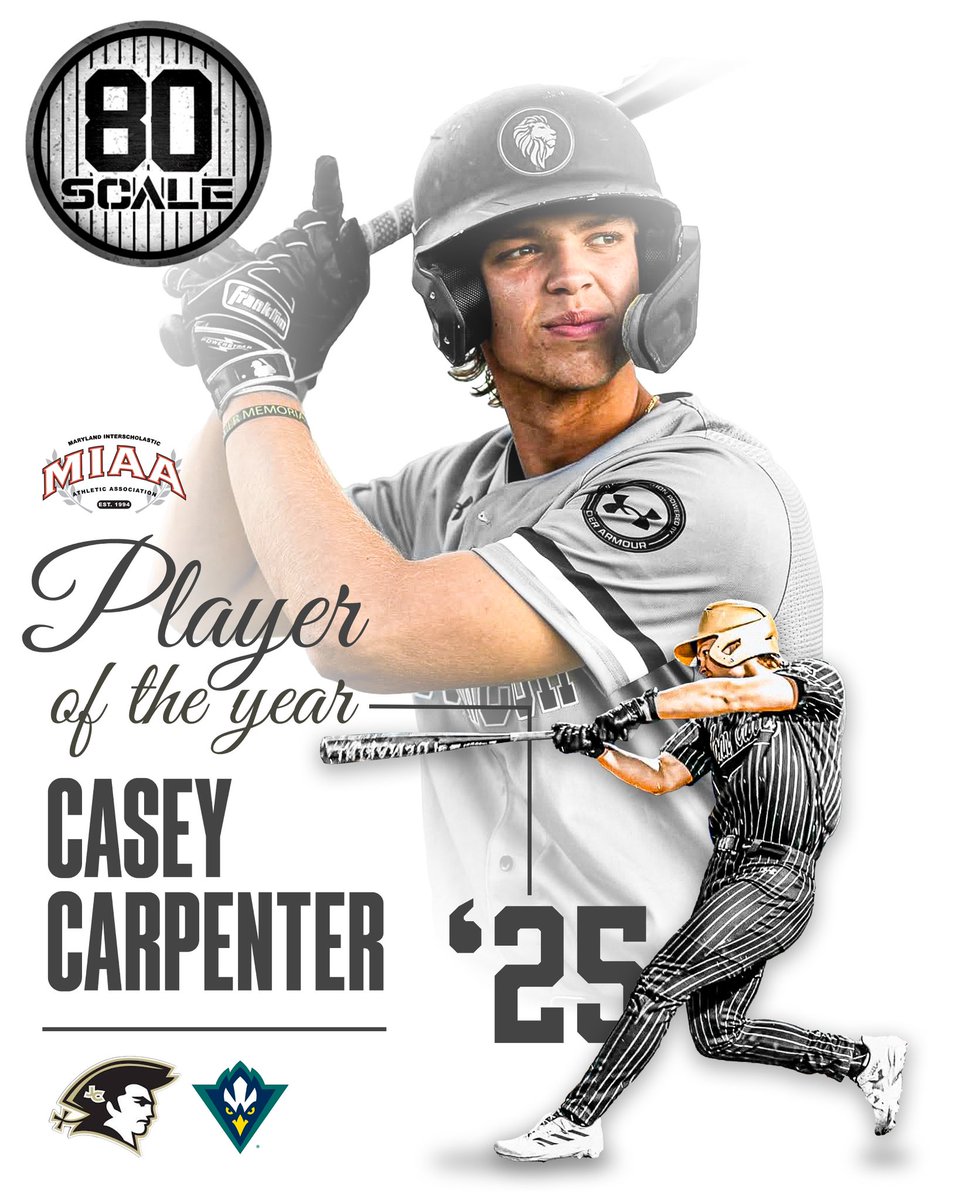Coach G (@coachg_md) on Twitter photo Congratulations to <a href="/UNCWBaseball/">UNCW Baseball</a> commit Casey Carpenter <a href="/Caseycarp_23/">Casey Carpenter</a> for being named the MIAA “Player of the Year”! After an incredible season with John Carroll HS, where the team also clinched the championship 🏆 by winning the MIAA conference.
2025 Season Stats:
- Batting Congratulations to <a href="/UNCWBaseball/">UNCW Baseball</a> commit Casey Carpenter <a href="/Caseycarp_23/">Casey Carpenter</a> for being named the MIAA “Player of the Year”! After an incredible season with John Carroll HS, where the team also clinched the championship 🏆 by winning the MIAA conference.
2025 Season Stats:
- Batting