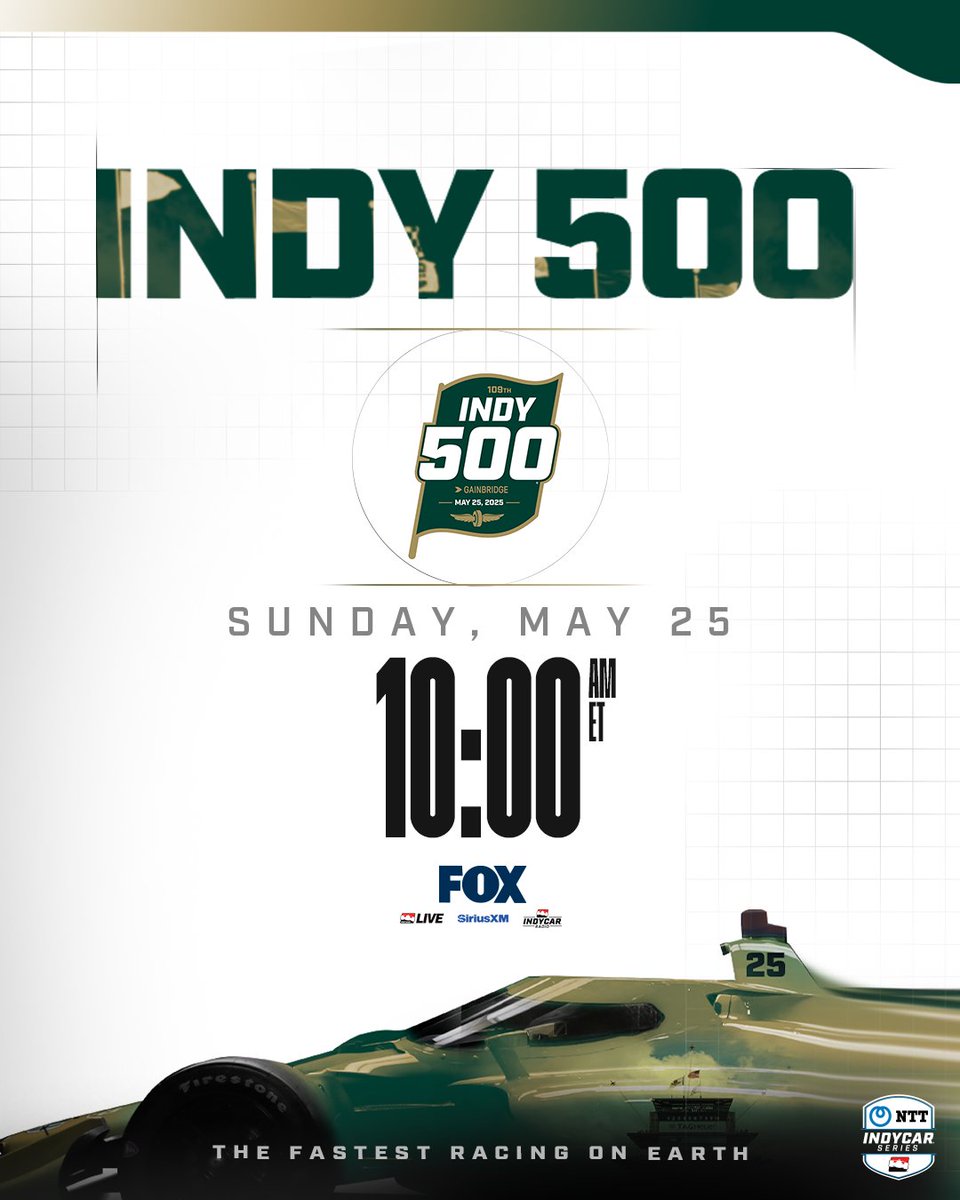 THIS. IS. MAY. Tune into the #Indy500 this weekend and watch drivers become legends in real-time.