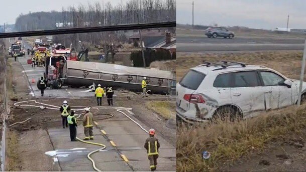 Driver charged after fuel tanker crashed and spilled 53k  litres of diesel fuel on the QEW in Indiatario. 

Canadian roads have become death traps and migrant invaders are killing more Canadians than anything the media fear mongers about.