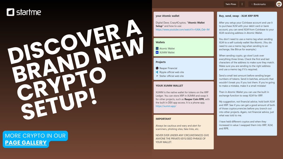 New to crypto? 🪙 This page has everything you need to get started—tech setup, record keeping, best practices, and a reminder to always DYOR.
start.me/p/0P1yRo/brand…