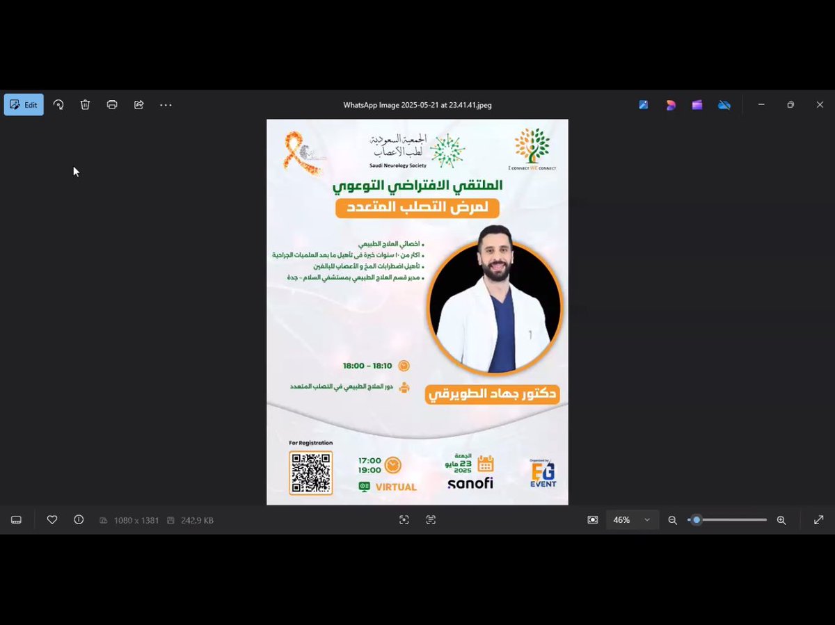 جمعية وسم للتصلب المتعدد (@wasm_ms) on Twitter photo <a href="/MS_chapter_KSA/">Saudi MS Chapter</a> <a href="/arfams/">جمعية أرفى للتصلب المتعدد MS</a> <a href="/azem_ms2020/">جمعية عزم للتصلب المتعدد MS</a> <a href="/MS_Biking/">فريق دراجيّ التصلب المتعدد</a> <a href="/yamspc2020/">الجمعية اليمنية لرعاية مرضى التصلب اللويحي MS</a> <a href="/MS_Saudi_org/">🧡 MS 🧡 التصلب المتعدد - التصلب اللويحي</a> <a href="/mskworg/">🇰🇼جمعية التصلب العصبي الكويتية</a> <a href="/saedmsorg/">جمعية ساعد الخيرية🎗</a> <a href="/jeddahms_org/">Multiple Sclerosis 🎗</a> <a href="/WorldMSDay/">World MS Day</a> #يحدث_الان
الملتقى الافتراضي التوعوي لمرض #التصلب_المتعدد والذي تنظمه <a href="/MS_chapter_KSA/">Saudi MS Chapter</a>
<a href="/saudi_neurology/">Saudi Neurology Society</a>
✨فقرة | دور العلاج الطبيعي في #التصلب_المتعدد
يقدمها مدير قسم العلاج الطبيعي في مستشفى السلام بجدة د.جهاد الطويرقي
#جدة_برتقالي
#التصلب_اللويحي
#التصلب_العصبي_المتعدد <a href="/MS_chapter_KSA/">Saudi MS Chapter</a> <a href="/arfams/">جمعية أرفى للتصلب المتعدد MS</a> <a href="/azem_ms2020/">جمعية عزم للتصلب المتعدد MS</a> <a href="/MS_Biking/">فريق دراجيّ التصلب المتعدد</a> <a href="/yamspc2020/">الجمعية اليمنية لرعاية مرضى التصلب اللويحي MS</a> <a href="/MS_Saudi_org/">🧡 MS 🧡 التصلب المتعدد - التصلب اللويحي</a> <a href="/mskworg/">🇰🇼جمعية التصلب العصبي الكويتية</a> <a href="/saedmsorg/">جمعية ساعد الخيرية🎗</a> <a href="/jeddahms_org/">Multiple Sclerosis 🎗</a> <a href="/WorldMSDay/">World MS Day</a> #يحدث_الان
الملتقى الافتراضي التوعوي لمرض #التصلب_المتعدد والذي تنظمه <a href="/MS_chapter_KSA/">Saudi MS Chapter</a>
<a href="/saudi_neurology/">Saudi Neurology Society</a>
✨فقرة | دور العلاج الطبيعي في #التصلب_المتعدد
يقدمها مدير قسم العلاج الطبيعي في مستشفى السلام بجدة د.جهاد الطويرقي
#جدة_برتقالي
#التصلب_اللويحي
#التصلب_العصبي_المتعدد