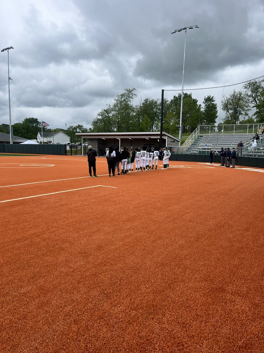 Dragons Softball at Slippery Rock, getting ready to take on McDowell at noon.
