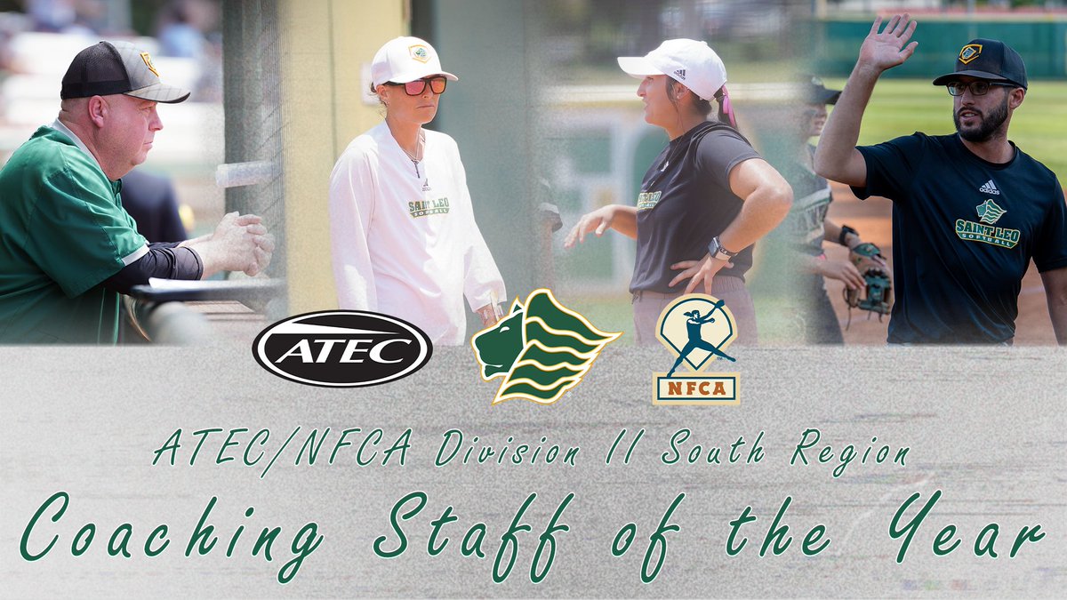 Saint Leo Athletics (@saintleolions) on Twitter photo πΎππΌπΎππππ πππΌππ ππ πππ πππΌπ!
Congrats to #13 <a href="/SaintLeoSB/">Saint Leo Softball</a> coaching staff on being named the ATEC/<a href="/NFCAorg/">National Fastpitch Coaches Association</a> DII South Region Coaching Staff of the Year!
πbit.ly/44Sasls
#GOLIONS π¦ | #SAINTLEO1PRIDE π¦ πΎππΌπΎππππ πππΌππ ππ πππ πππΌπ!
Congrats to #13 <a href="/SaintLeoSB/">Saint Leo Softball</a> coaching staff on being named the ATEC/<a href="/NFCAorg/">National Fastpitch Coaches Association</a> DII South Region Coaching Staff of the Year!
πbit.ly/44Sasls
#GOLIONS π¦ | #SAINTLEO1PRIDE π¦