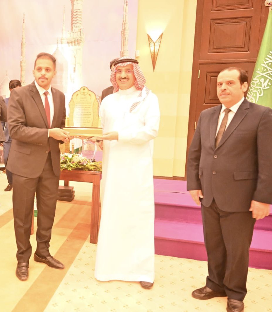 KSAembassyTN's tweet photo. وحضر الحفل أصحاب السعادة سفراء دول مجلس التعاون الخليجي المعتمدين لدى تونس، ومنسوبي البعثة. https://t.co/d87404gLxA