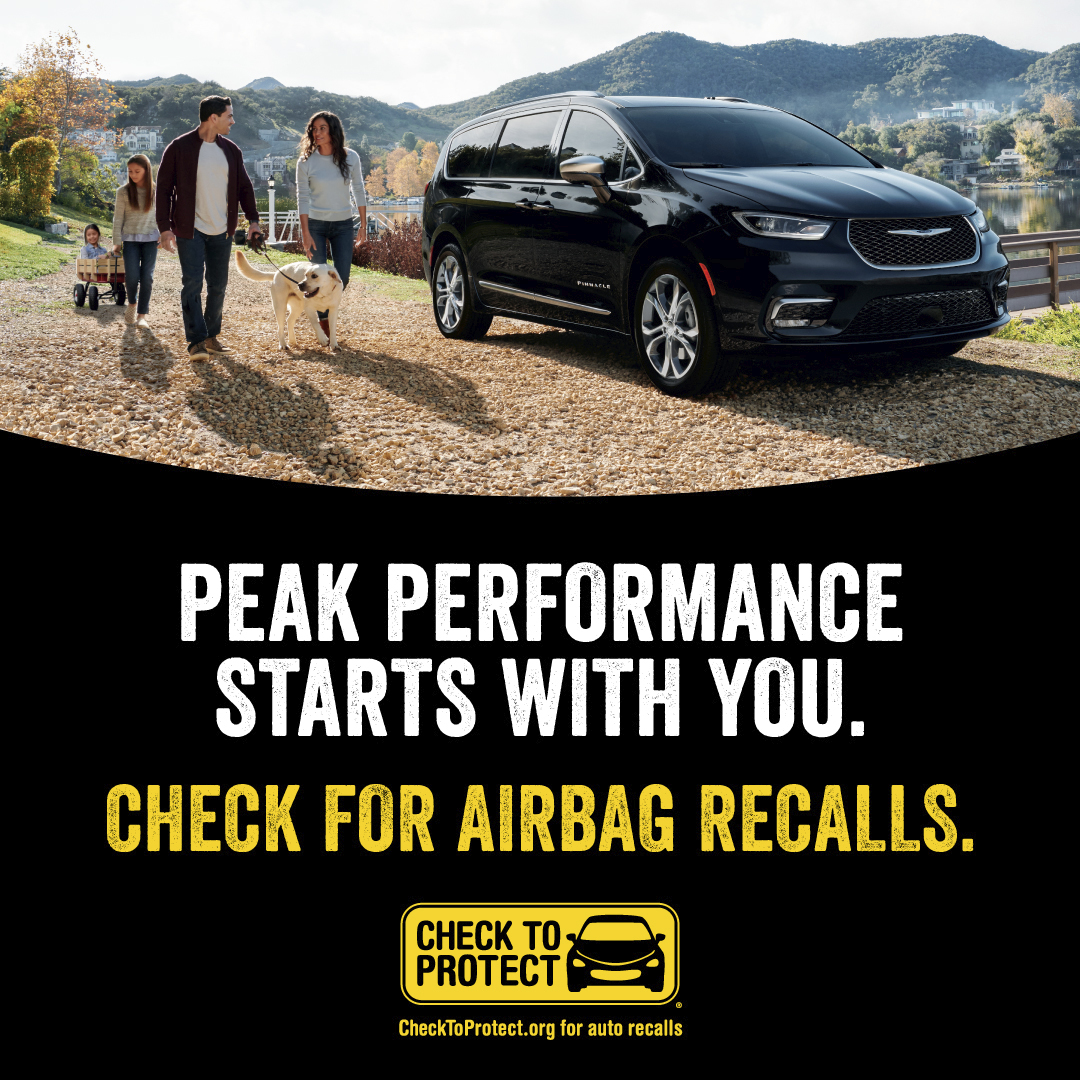 Going for a drive? Don't forget to check for recalls. 1 in 5 vehicles on the roads have an open safety recall. Make sure your vehicle isn't one of them by visiting bit.ly/4iNtGM1. If your vehicle has a recall, repairs are FREE. #CheckToProtect #CheckForRecalls