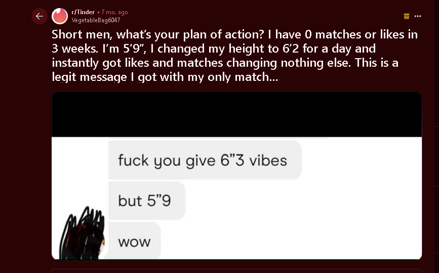 "Height doesn't matter, bro!"