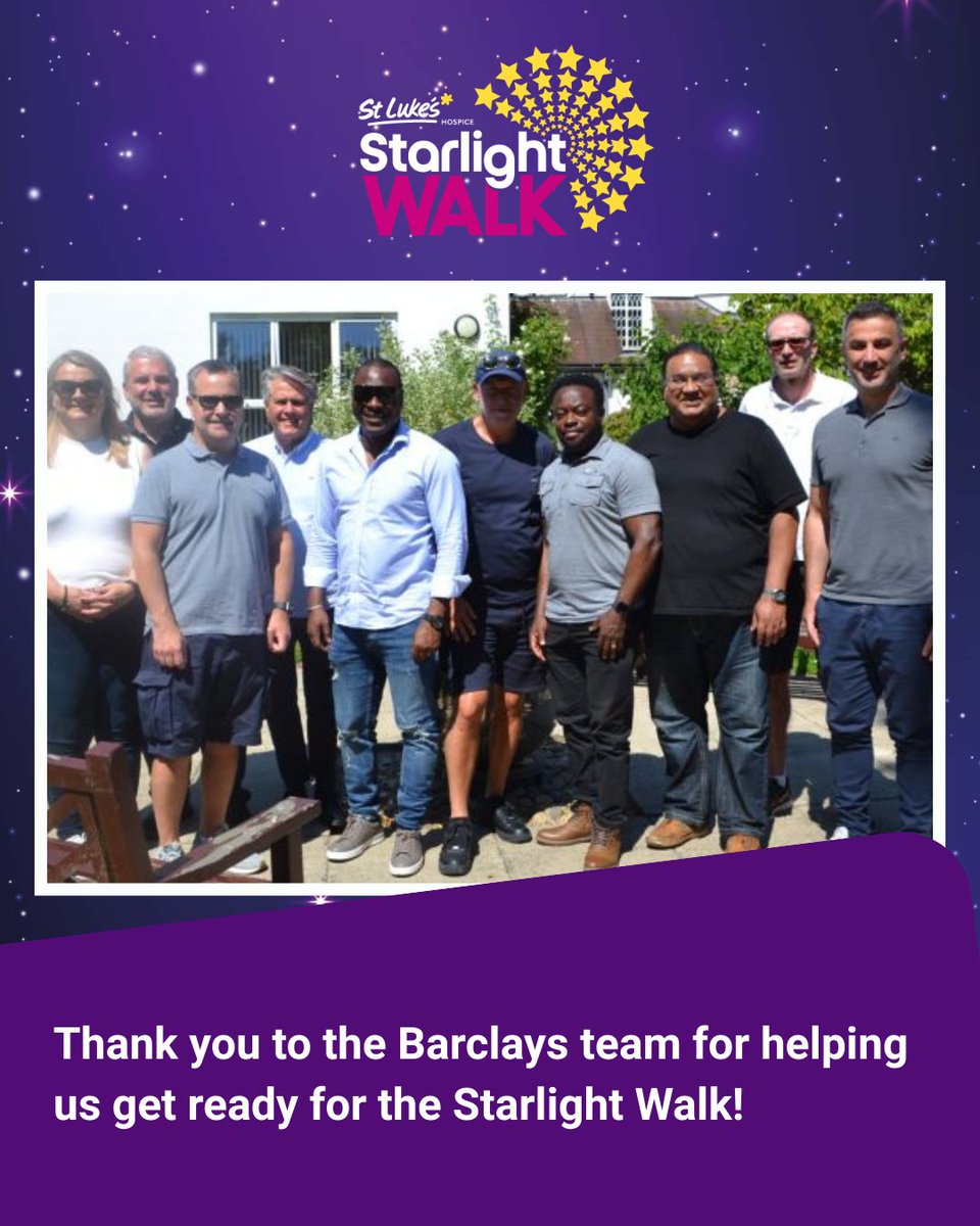 Last week at St Luke, we welcomed a fantastic team of volunteers from Barclays Bank. Eleven team members helped us prepare for our upcoming Starlight Walk – packing t-shirts and stuffing envelopes to help make the event a success.

A huge thank you to them!