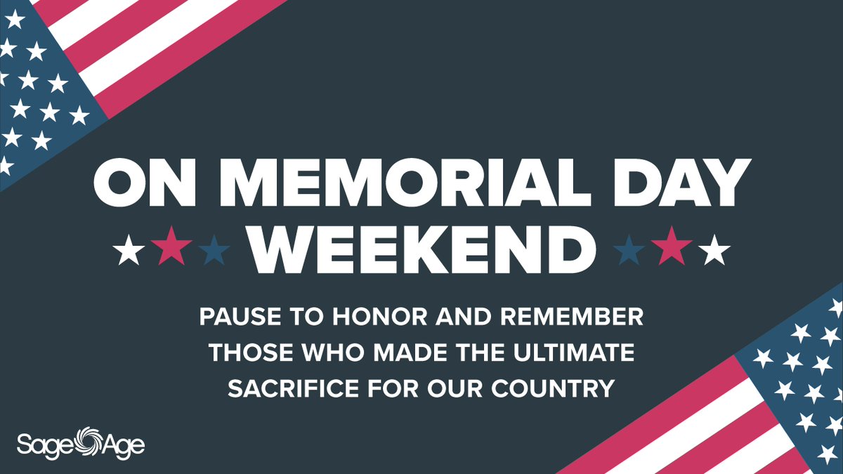 #MemorialDayWeekend is here. 🇺🇸 Take time this Memorial Day to honor and remember those who served and made the ultimate sacrifice for our country.
