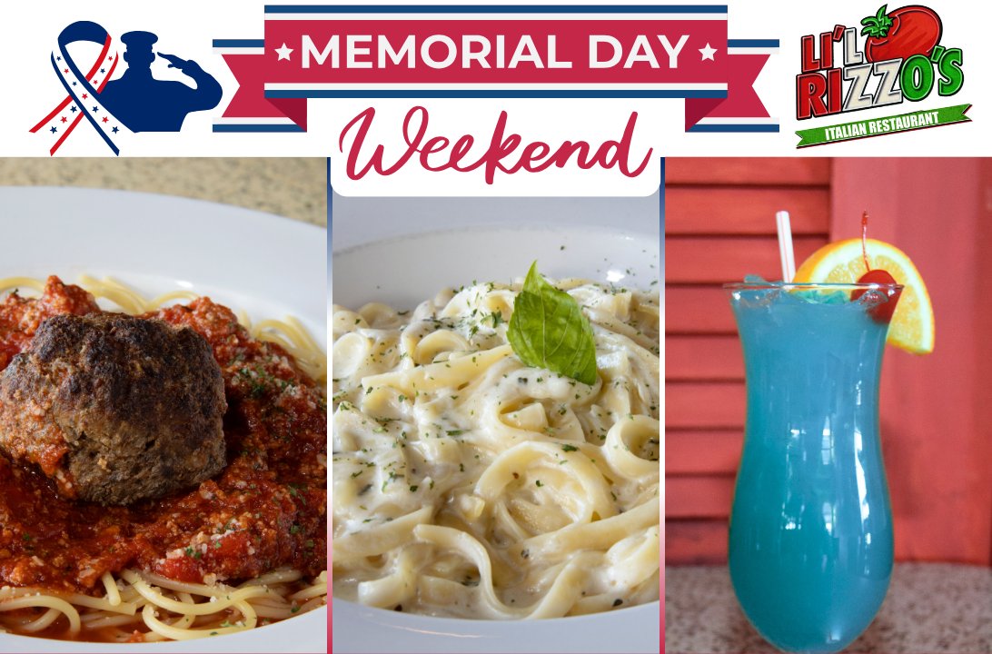 How about a little "red, white, &amp; blue" Li'l Rizzo's style 😋 this weekend?! Have fun, stay safe, and don't forget to take some time to remember the heroes we honor on Memorial Day. 

#MemorialDayWeekend #LakeOfTheOzarks #Dining