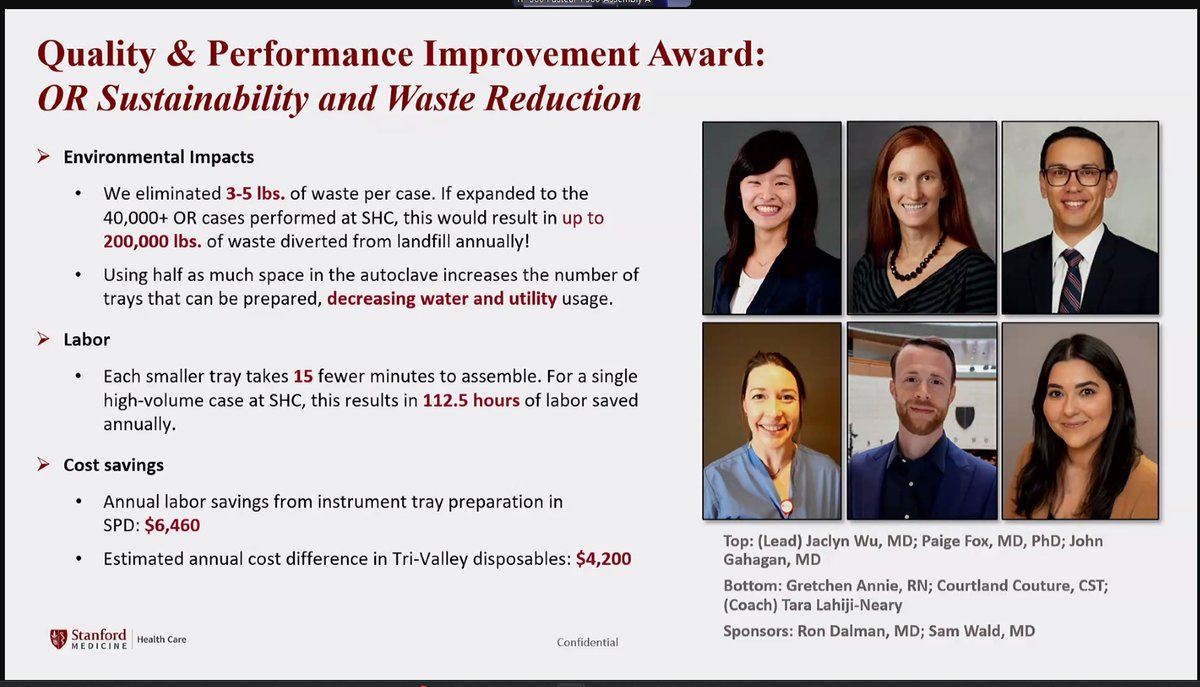 Stanford Surgery (@stanfordsurgery) on Twitter photo Congrats to Drs. Jaclyn Wu, Paige Fox, and John Gahagan on receiving the Quality & Performance Improvement Award and ELIMINATING 200,000lbs of waste annually!
<a href="/StanfordHealth/">Stanford Health Care</a> <a href="/StanfordGenSurg/">Stanford General Surgery</a> <a href="/OpNotes/">SUSurgeryResidency</a> <a href="/StanfordPlastic/">Stanford Plastic Surgery</a> Congrats to Drs. Jaclyn Wu, Paige Fox, and John Gahagan on receiving the Quality & Performance Improvement Award and ELIMINATING 200,000lbs of waste annually!
<a href="/StanfordHealth/">Stanford Health Care</a> <a href="/StanfordGenSurg/">Stanford General Surgery</a> <a href="/OpNotes/">SUSurgeryResidency</a> <a href="/StanfordPlastic/">Stanford Plastic Surgery</a>
