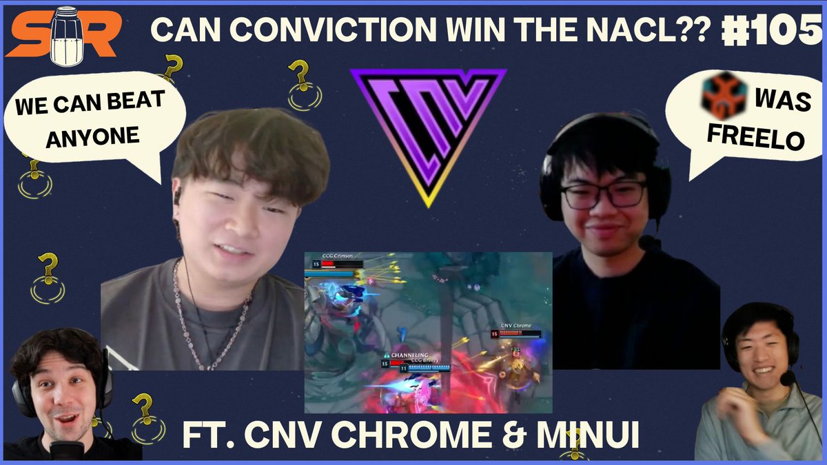 Salty Runback (@saltyrunbackna) on Twitter photo Episode 105 of Salty Runback is LIVE on all platforms!
We sat down with @airren01 and @minuilol, bot lane of <a href="/CNVEsports/">Conviction</a>, to discuss their playoff run so far, and to VOD review their game 3 last week against CCG.
Link below! Episode 105 of Salty Runback is LIVE on all platforms!
We sat down with @airren01 and @minuilol, bot lane of <a href="/CNVEsports/">Conviction</a>, to discuss their playoff run so far, and to VOD review their game 3 last week against CCG.
Link below!