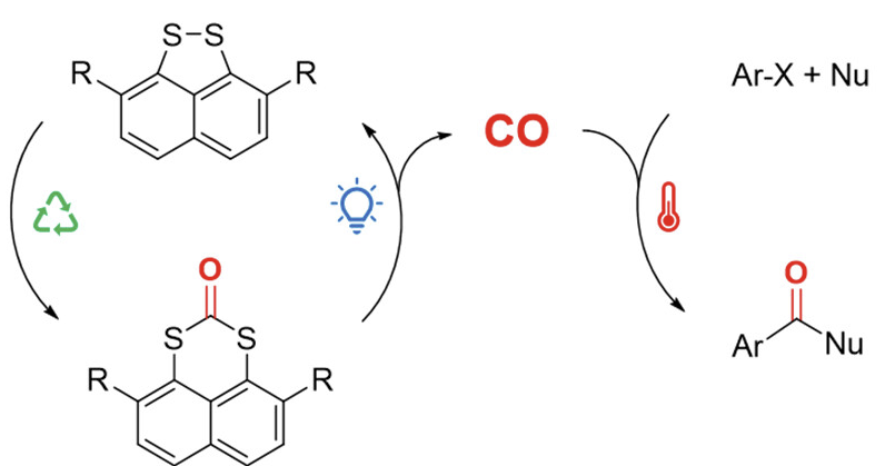 Richard Liu (@richrdliu) on Twitter photo In Org. Lett. (<a href="/JOC_OL/">J Org Chem/Org Lett</a>), Khash and Nathan report a simple, bench-stable, and recyclable organic reagent that quantitatively releases CO in solution upon blue-light irradiation. The method can be combined with carbonylative cross-coupling reactions.
doi.org/10.1021/acs.or… In Org. Lett. (<a href="/JOC_OL/">J Org Chem/Org Lett</a>), Khash and Nathan report a simple, bench-stable, and recyclable organic reagent that quantitatively releases CO in solution upon blue-light irradiation. The method can be combined with carbonylative cross-coupling reactions.
doi.org/10.1021/acs.or…