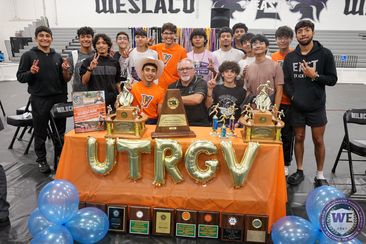 Weslaco East HS cross country &amp; track standout Adrianno Gonzalez signs with UT-RGV, where he will be joining the cross country and track programs!