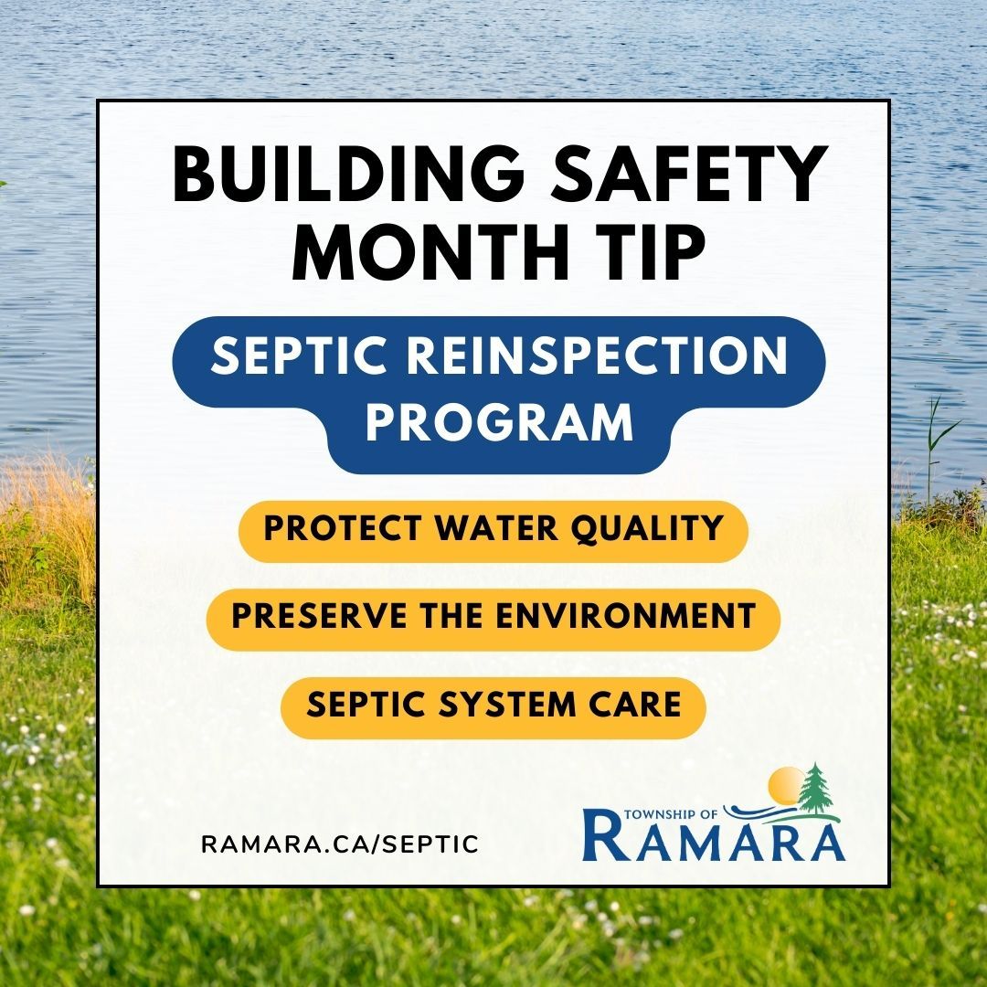 🛠️ Building Safety Month Tip: On-Site Sewage Reinspection Program

💧 The on-site sewage reinspection program returns this summer! This program plays an important role in preserving the environment &amp; learning how to care for your septic system.

📍 ramara.ca/septic