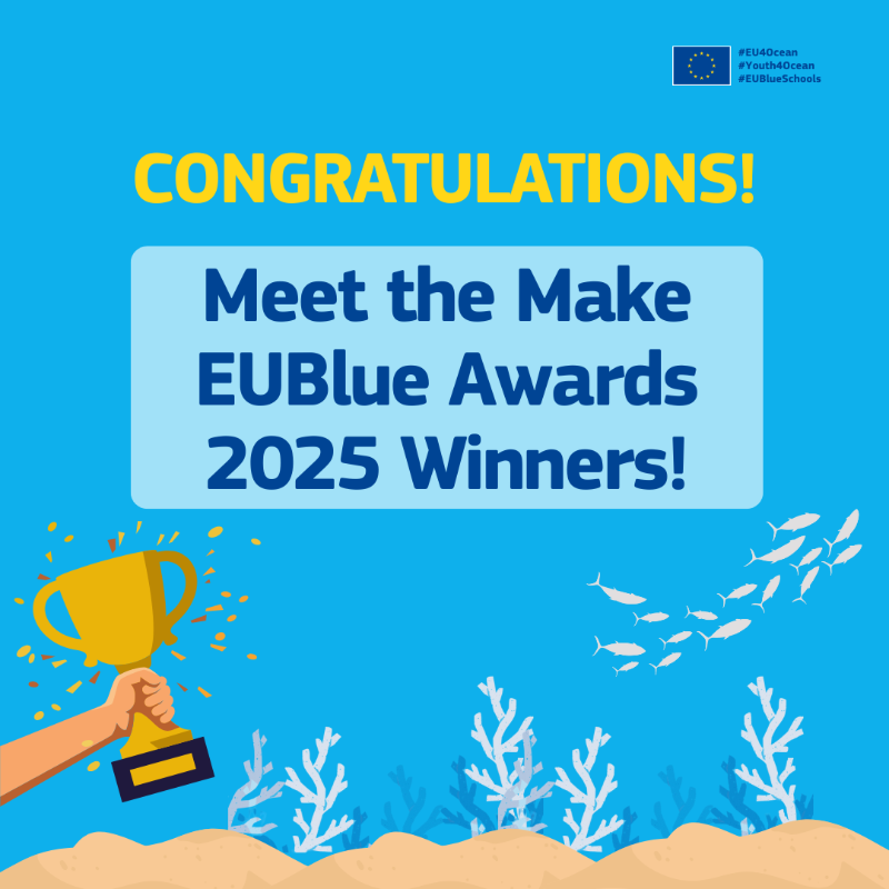 cinea_eu's tweet photo. Celebrating education & creativity in ocean literacy!
Congrats to the #MakeEUBlue Awards 2025 winners at #EMD2025:
1️⃣ Jeanne, the marine restoration e-bike
2️⃣ Writing the Future of the Ocean
3️⃣ Green-Schools Marine Environment
✨ Special prize: Creative Arts for Ocean Awareness