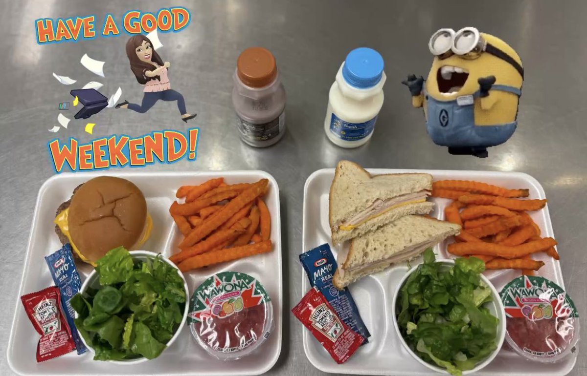 Susan Sanchez : CNS Manager lll (@sanchez_hms_ies) on Twitter photo Happy Friday ๐๐ป Cavaliers!! โค๏ธ Todayโs Menu: Cheeseburger ๐ or Ham & Cheese Sandwich ๐ฅช both with Sweet Potato ๐ Fries ๐, Romaine Lettuce ๐ฅฌ, Strawberry ๐ Fruit Cup and Variety of Milk ๐ฅ๐ฌ๐๐ผ #Allin #TeamSisd <a href="/SocorroISD/">Socorro ISD</a> <a href="/HERNANDO_MS/">Dr. Jesse A. Sepulveda</a> <a href="/RNava_HMS/">Raul Nava Jr.</a> <a href="/DNavariz_HMS/">Dr. Danielle Navariz</a> Happy Friday ๐๐ป Cavaliers!! โค๏ธ Todayโs Menu: Cheeseburger ๐ or Ham & Cheese Sandwich ๐ฅช both with Sweet Potato ๐ Fries ๐, Romaine Lettuce ๐ฅฌ, Strawberry ๐ Fruit Cup and Variety of Milk ๐ฅ๐ฌ๐๐ผ #Allin #TeamSisd <a href="/SocorroISD/">Socorro ISD</a> <a href="/HERNANDO_MS/">Dr. Jesse A. Sepulveda</a> <a href="/RNava_HMS/">Raul Nava Jr.</a> <a href="/DNavariz_HMS/">Dr. Danielle Navariz</a>