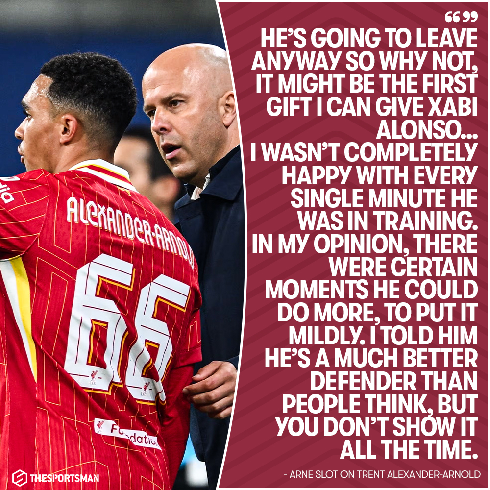 🔴 Arne Slot calls out Trent Alexander-Arnold ahead of his final game at the club this weekend...

#LFC