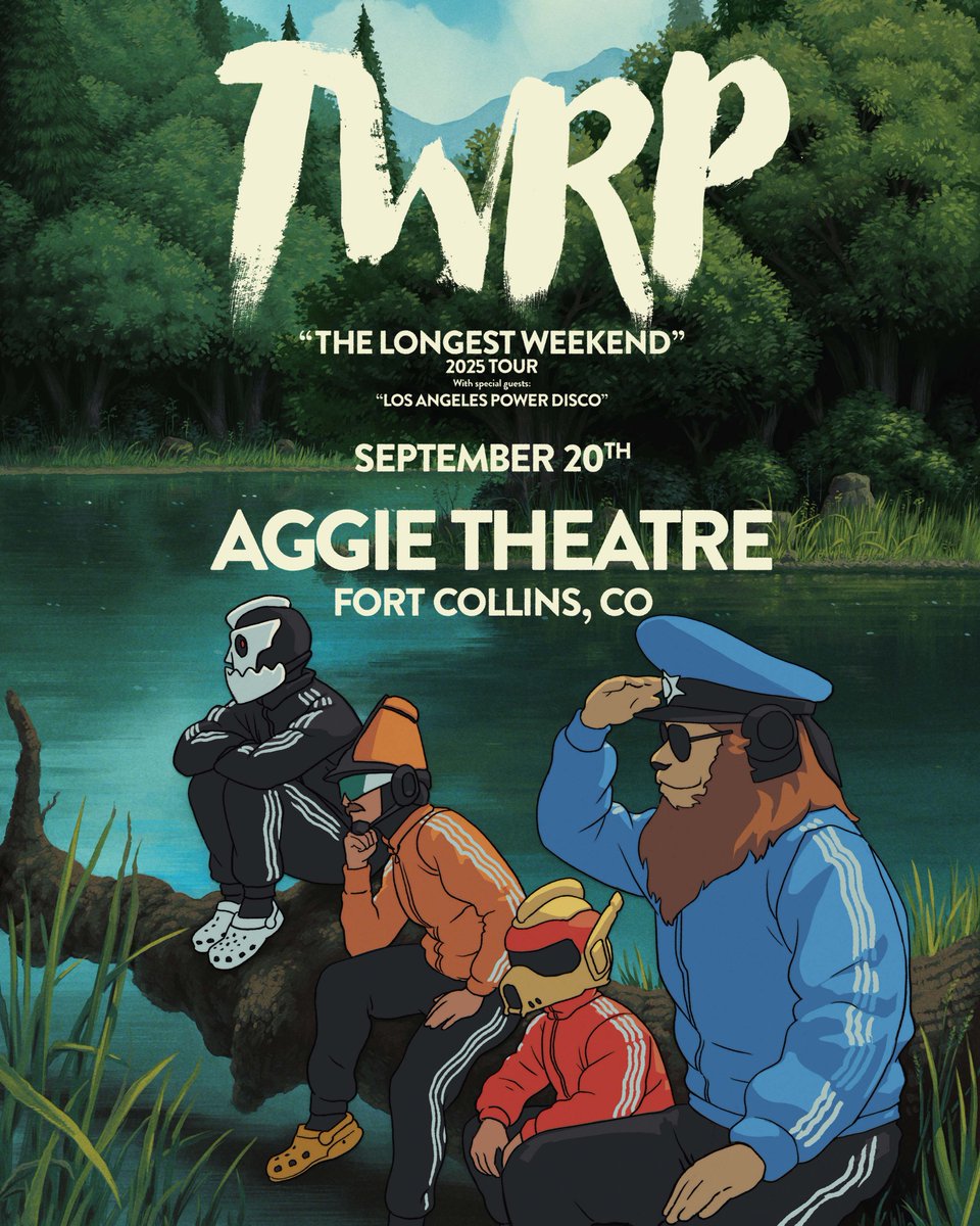 Aggie Theatre (@aggie_theatre) on Twitter photo ON SALE NOW - <a href="/TWRPband/">TWRP just announced a new tour!</a> at the <a href="/Aggie_Theatre/">Aggie Theatre</a> on September 20th - Presented by <a href="/CervantesDenver/">Cervantes Denver</a>
Tickets and info: bit.ly/3Zp855O ON SALE NOW - <a href="/TWRPband/">TWRP just announced a new tour!</a> at the <a href="/Aggie_Theatre/">Aggie Theatre</a> on September 20th - Presented by <a href="/CervantesDenver/">Cervantes Denver</a>
Tickets and info: bit.ly/3Zp855O