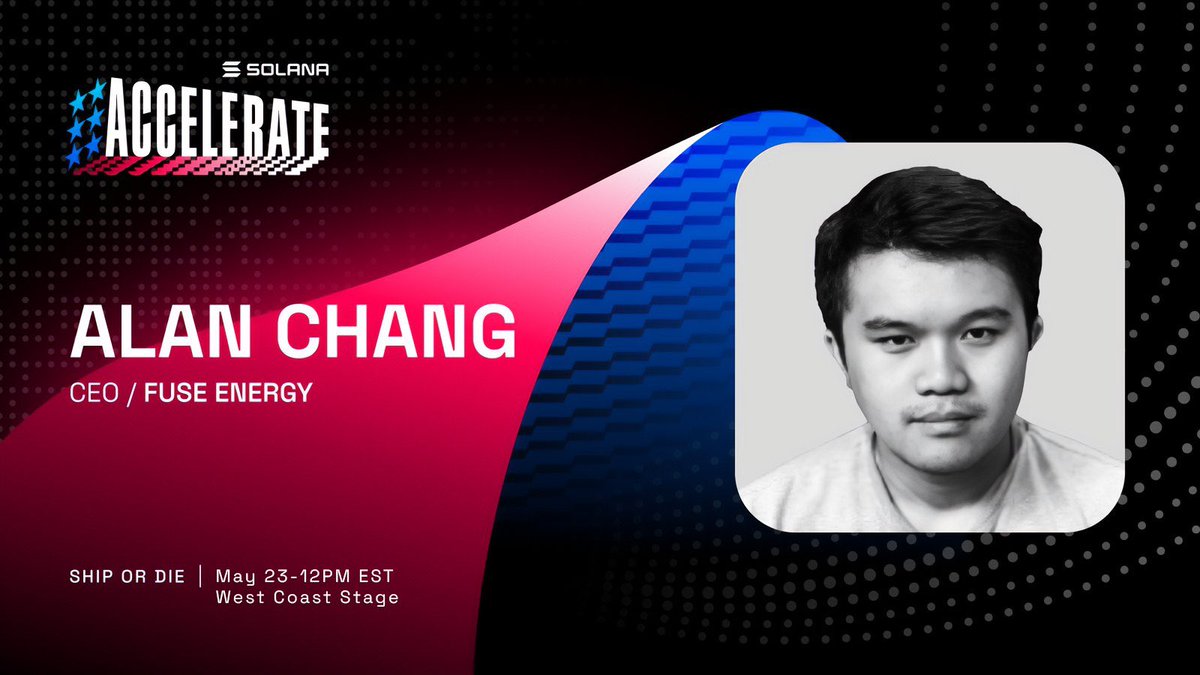 Alan is speaking soon at Solana Accelerate, 12:10 PM ET on the West Coast Stage.

Come by to hear how we’re building the Virtual Power Plant and fixing the grid from the ground up!