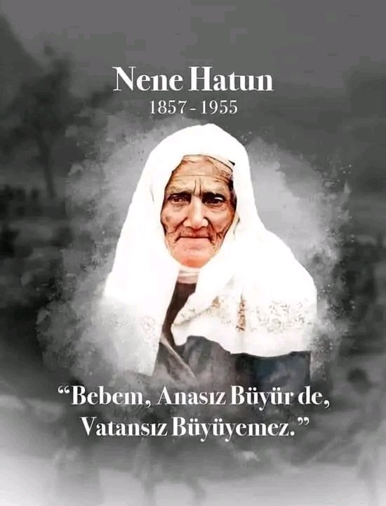 Türk çocuğu annesiz kalır ama vatansız kalamaz deyip bebesini  bırakıp cepheye koşan #NeneHatun  saygı ve minnetle anıyoruz 🥀