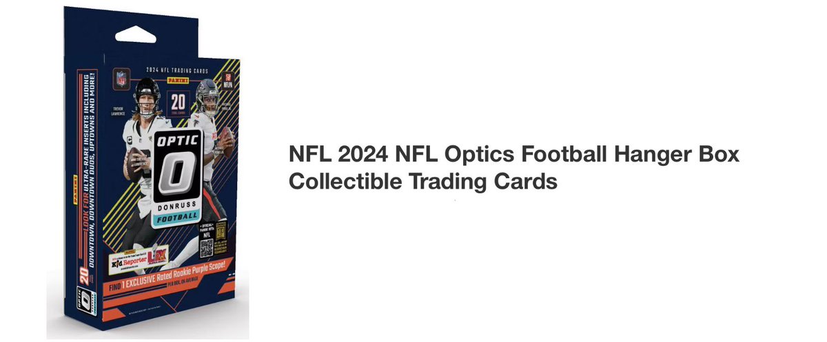 FastBreakCards's tweet image. 2024 NFL Optic Hanger Box #ad 
bit.ly/4jfZFF6
