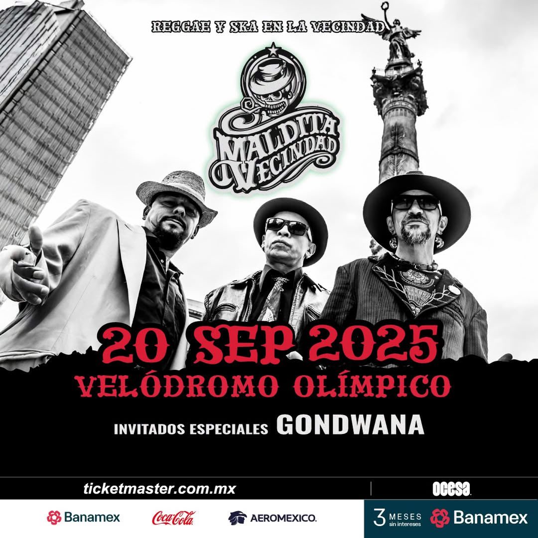 ‼️Ciudad de México, única fecha‼️

🔴  Donde? Velódromo Olímpico <a href="/Velodromo1968/">Velódromo Olímpico</a> 
📅  20 de septiembre 2025
🎟️ Boletos disponibles en <a href="/ticketmaster_mx/">Benjamin Hernandez</a> 

Invitados especiales <a href="/GondwanaChile/">GONDWANA</a> 
<a href="/ocesa_rock/">Ocesa Rock</a>